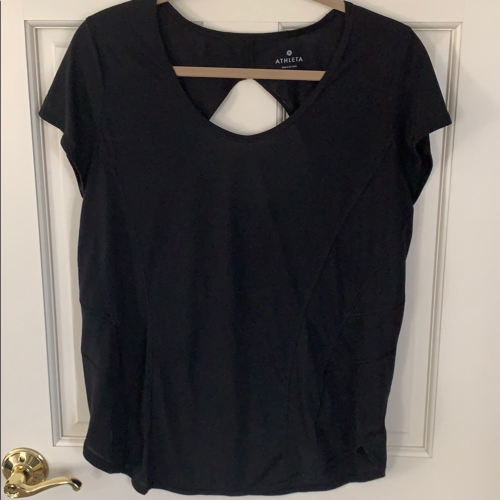 Athleta black work out top, szL